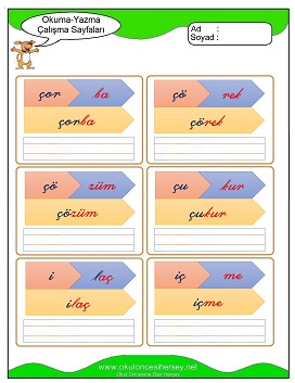 ç sesi Çalışma Sayfaları
